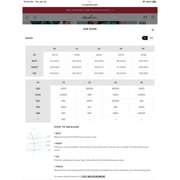 Cupshe One Piece Brown Herringbone Plaid Size 4X NWT Swimsuit (See sizing info) - Picture 8 of 8